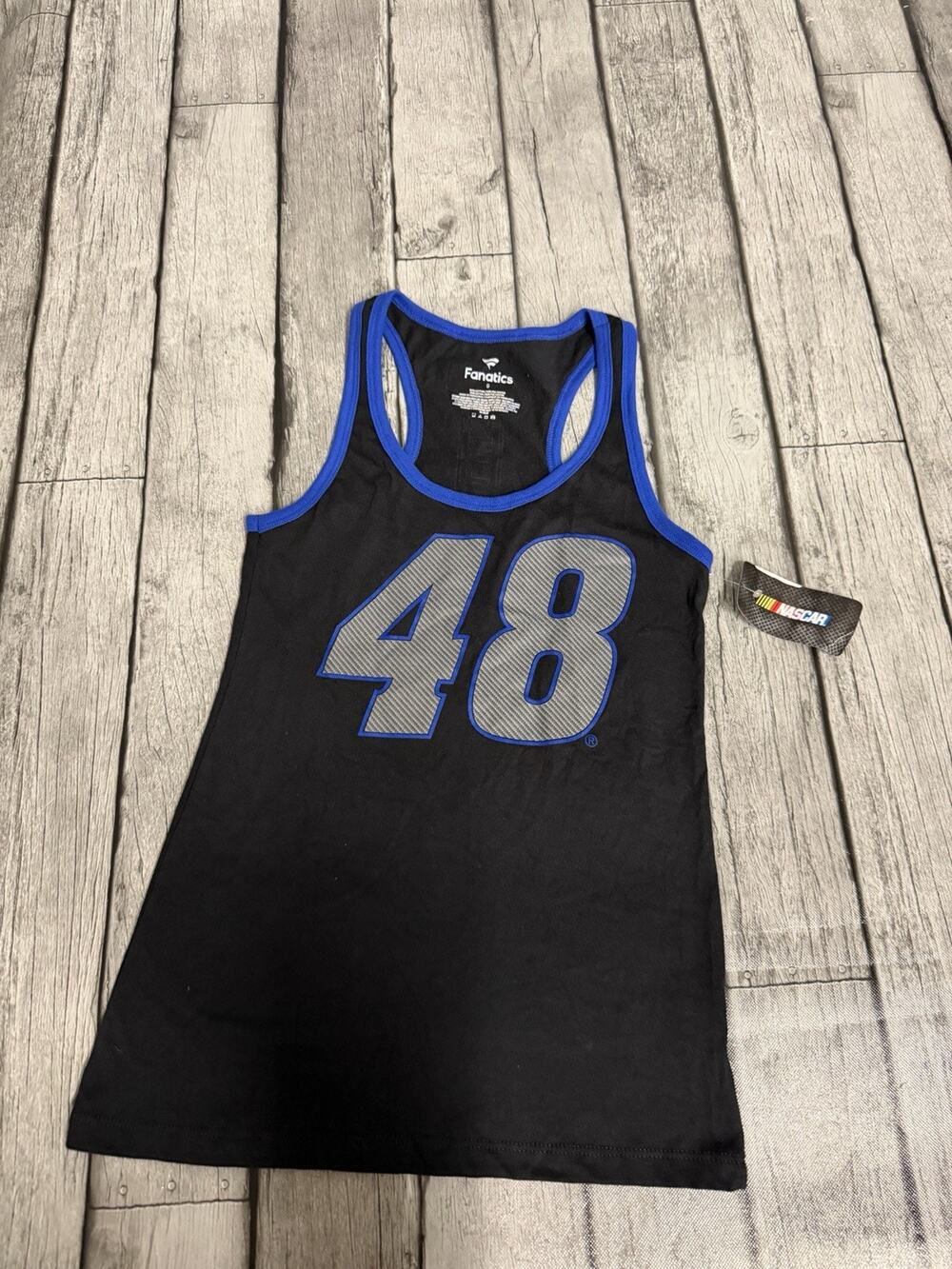 NWT Fanatics Women’s Jimmie Johnson Racerback Tank NASCAR Black Sz Small